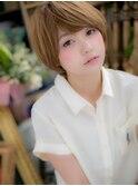 斜めバングハイライトマッシュショートc5戸頭10代20代30代