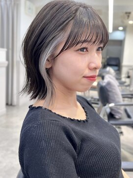 グラフ 銀座(GRAFF) イヤリングカラーボブインナーカラーくびれヘア