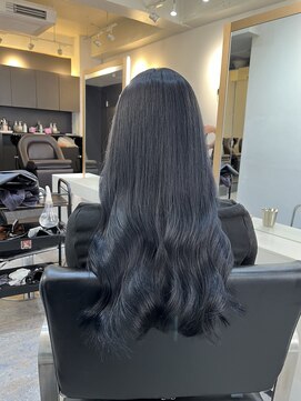 ブレンド 渋谷(BLend) グレージュマチルダボブインナーグレージュ 前髪ブルーブラック