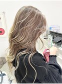 外国人風大人ハイライト　シアーグレージュ