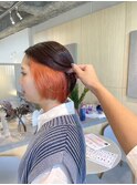 【西村】20代30代インナーカラーピンクオレンジ