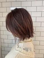 アンジェリカ 名古屋店(ANGELICA)&nbsp;ANGELICA 【福田奈央】切りっぱなし×ピンクベージュ