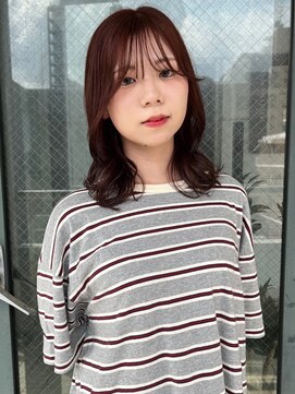 イロウ 天神大名店(IROW) レイヤーカット　顔周りレイヤー　レッドブラウン【天神大名】