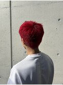 メンズスパイキーショート&ダブルカラー《レッドカラー》