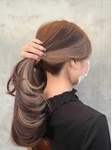 レイヤーカット×イヤリングカラー