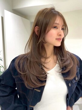 ネイロ バイ ジルブラン 葛西(NeiRo by JIL BLAN) レイヤーカット白髪ぼかしハイライトダブルカラーインナーカラー