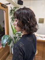 シエン 恵比寿(CIEN)&nbsp;ウェーブボブパーマ/ヘーゼルグレージュ/モカベージュ/恵比寿