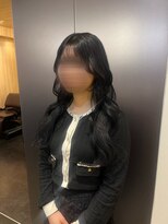 アロマヘアルーム 横浜店(AROMA hair room)&nbsp;韓国風/ゆるウェーブ/艶ブラックロング/最新カラー/フェミニン