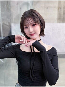 フィヴェント(Fivent) 黒髪韓国小顔レイヤーイメチェン暗めオリーブグレークラゲヘアー