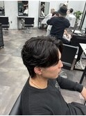 襟足長めニュアンスパーマ