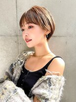 ギークス(GEEKS) 【GEEKS渋谷】ウォームブラウン/冬カラー/大人ショートボブ/小顔