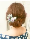 結婚式☆二次会★くるっとシニヨン♪へアセット