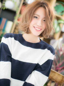 カバーヘア ブリス 大宮西口(COVER HAIR bliss) ことりベージュ小顔外国人風外ハネ大人ボブc4大宮20代30代40代