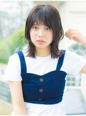 ウルフカット　流しバング