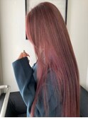 くすみピンク×ローレイヤーロング