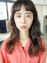 アイティー バイ アルバム 浦和店(IT by ALBUM) ウェーブロング_カーキグレージュフェザーバング_48815