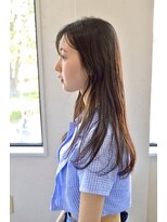 ソイクフ 四条大宮店(SOY-KUFU)&nbsp;大人可愛い20代30代40代前髪パーマグレーベージュレイヤーロング