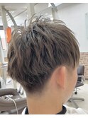 メンズ/マッシュレイヤー/オリーブベージュ/刈り上げ/前髪あり