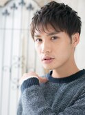 爽やかダークアッシュ社会人メンズパーマショートk名護大東