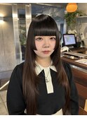 重めぱっつん前髪＊黒髪姫カット
