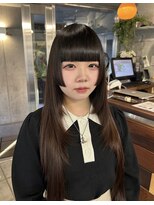 ギフトサニーサイド(gift sunny side)&nbsp;重めぱっつん前髪＊黒髪姫カット