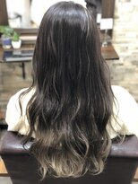 アトリエナガノ(atelier nagano)&nbsp;ニュアンスカラー/センターパート/ツヤ髪スタイル/ブルージュ