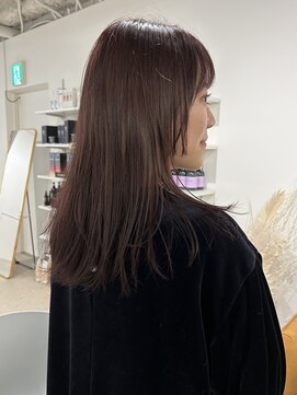 ノウハウ タニマチ(KNOWHOW tanimachi) ふわっとレイヤー/ピンクラベンダー/顔まわりカット