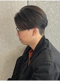 メンズナチュラルセンターパート縮毛矯正曲がる縮毛矯正