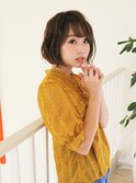+vivace愛宕+斜めバング×くすみベージュ×レイヤーボブパーマl