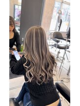 スワン アサヒカワ(SWAN ASAHIKAWA) 【旭川美容室】ハイライトエクステ×ブリーチ無しグレージュ
