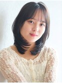 イメチェン斜めバングくびれヘア結べるボブうる艶髪レイヤー