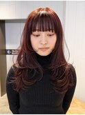 顔周りレイヤー韓国ヘア前髪カットおくれ毛_F30511