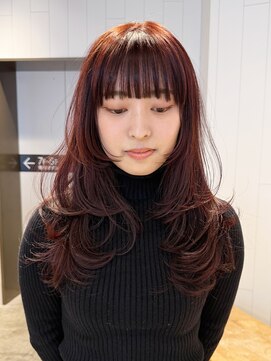 アルバム 池袋(ALBUM) 顔周りレイヤー韓国ヘア前髪カットおくれ毛_F30511