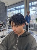 MEN’S HAIR/サーフカール/刈り上げセンターパート/船橋