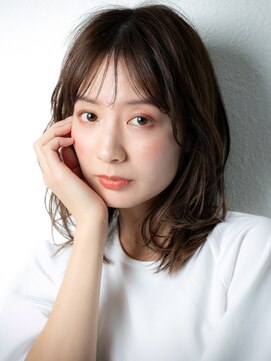 カバーヘア ブリス 北浦和(COVER HAIR bliss) グレーブラウン小顔ミディアムレイヤースタイルz北浦和30代40代