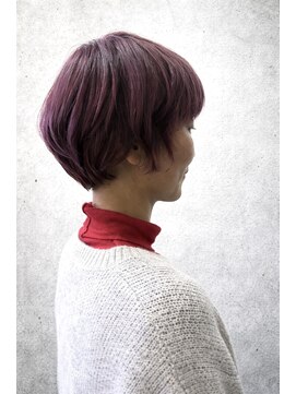 テラ(terra) 透明感ラベンダーピンク×コンパクトマッシュショートボブ