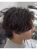 桑名メンズパーマ波巻きパーマプードルパーママッシュウルフ強め