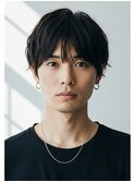 ナチュラルセンターパート☆メンズマッシュ