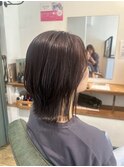 透明感ダークブラウン◎小顔魅せ大人ショートボブ