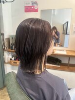 スリー(THREE)&nbsp;透明感ダークブラウン◎小顔魅せ大人ショートボブ