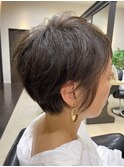 大人かわいいショートボブ/丸みショート