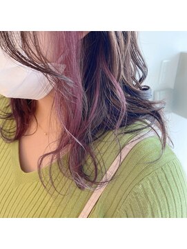 美容室 アイディー i-dee インナーピンクパープル
