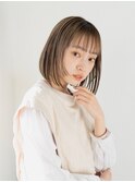 ミニボブ/ショートボブ/ベージュハイトーン
