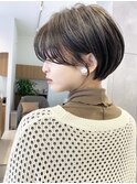 大人可愛い20代30代40代50代小顔ショートボブ丸みショートくびれ