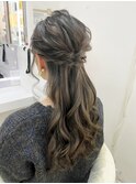 ハーフアップ