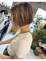 ルーナヘアー(LUNA hair)&nbsp;『京都 ルーナ』ハイライト ボブ　20代30代40代50代60代