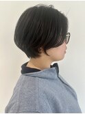 福井　大和田　丸みショート　ひし形　アッシュカラー