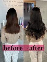 キング 高槻(K!ng)&nbsp;縮毛矯正髪質改善ハイライトレイヤーカット高槻美容室エクステ