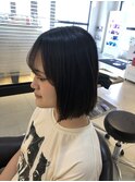 バッサリカット 前下りボブ 縮毛矯正 成城