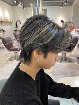 アンジェ(ange) メンズセンターパートウルフ